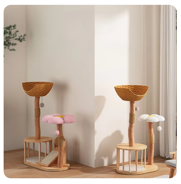 Durable Solid Wood Sisal Scratching Board for Cats - Premium Quality Pet Furniture
