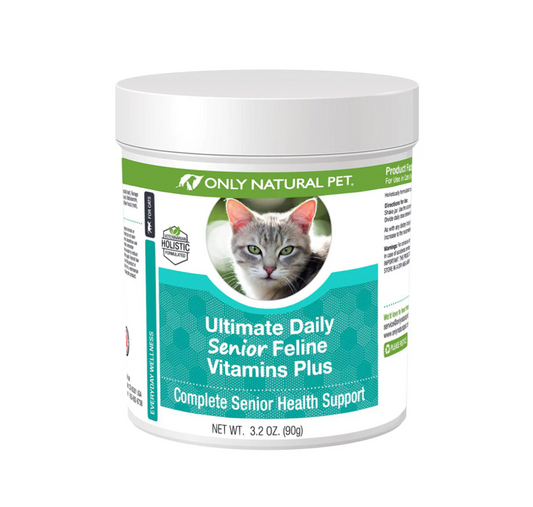 ONLY NATURAL PET ULTIMATE DAILY SENIOR FELINE VITAMIN POWDER - 3.2 OZ.