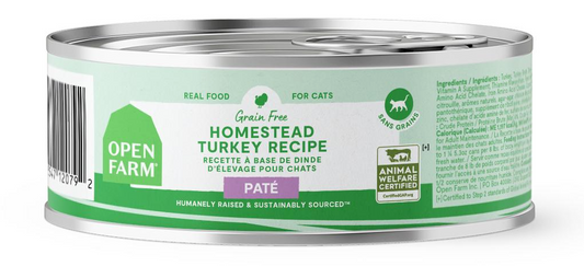 Open Farm Homestead Turkey Grain-Free Wet Cat Food Can, 5.3-oz