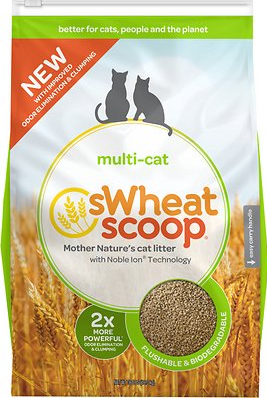 sWheat Scoop Multi-Cat Natural Wheat Cat Litter, 36-lb