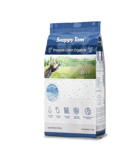 Snappy Tom Crystals Natural Scent Premium Cat Litter, 4-kg