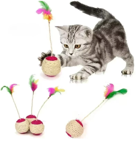 1Pc Sisal Scratching Ball Cat Toy